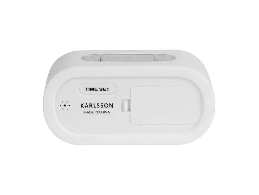 Karlsson Gummy KA5753WH Wecker Weiß • Digitales Display • Snooze & Nachtlicht, Bild 3