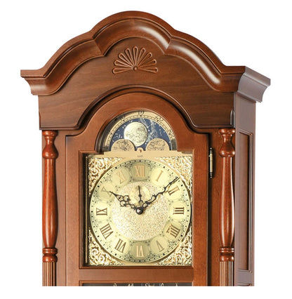 AMS Grandfather Clock 211x50x25 cm Walnut • Westminster Chime • Moon Phase Display