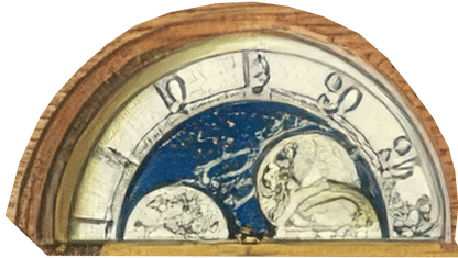 AMS Grandfather Clock 196x55x30 cm Oak Wood • Mechanical Movement • Moon Phase Display