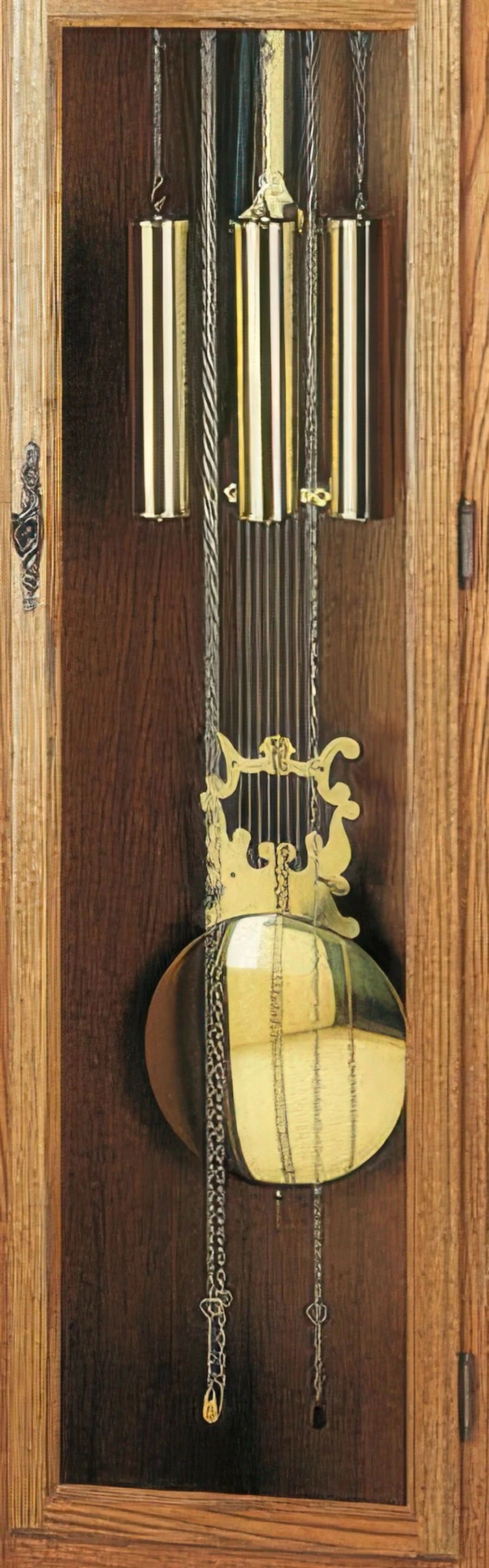 AMS Grandfather Clock 196x55x30 cm Oak Wood • Mechanical Movement • Moon Phase Display