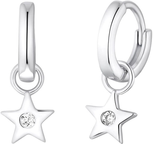 Children's Hoop Earrings with Star Pendant - s.Oliver Jewellery Model: 2035517