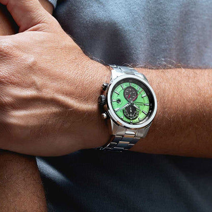 Festina Timeless Chronograph F20694/3 Men's Watch • Sporty Design • Green Dial