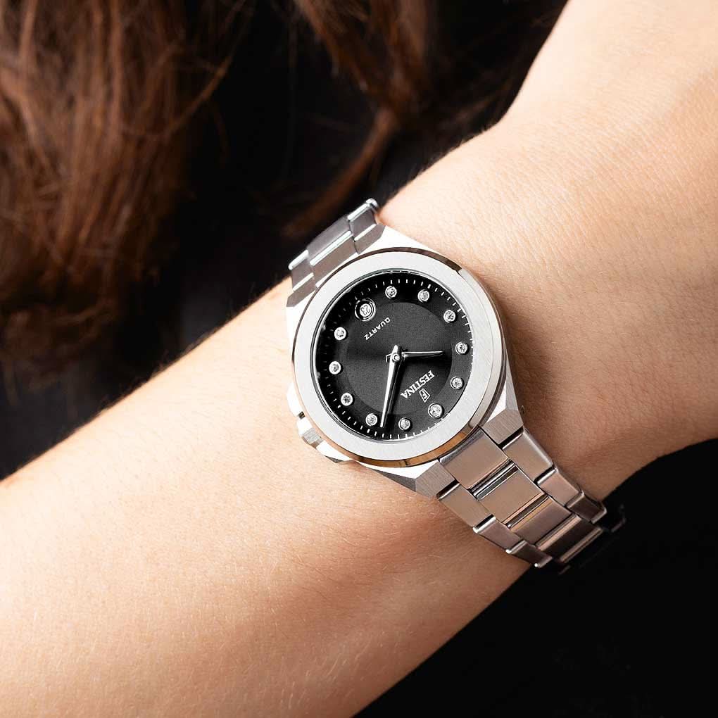 Festina Mademoiselle F20700/6 Women's Watch • Elegant Crystals • Stainless Steel