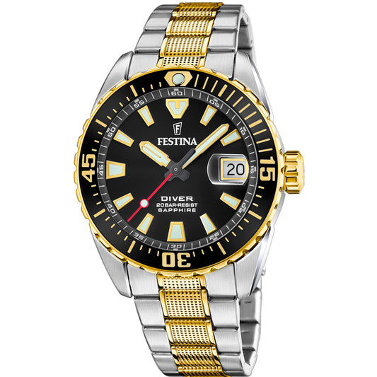 Zegarek męski Festina Diver F20706/3 • Szkło szafirowe • Wodoszczelność 200 m
