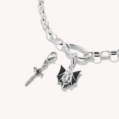 Fascinating Bat Charm Pendant Sterling Silver with Sparkling Zirconia - Thomas Sabo Model: 2229-691-11