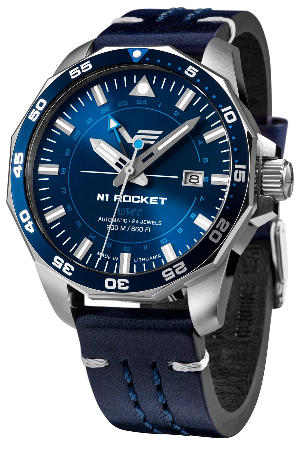 Vostok Europe Rocket N1 NH34-225A712-LBBLAU Herren • GMT-Automatikwerk • Dunkelblau