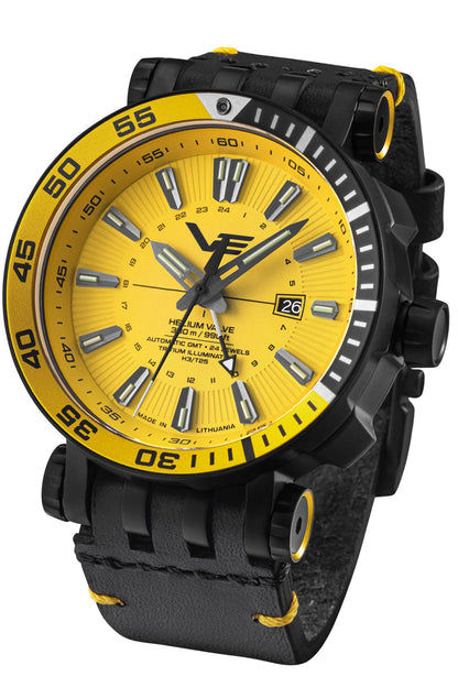 Vostok Europe Energia Rocket NH34-575C719 Herrenuhr Gelb • GMT-Uhrwerk • 2 Wechselarmbänder