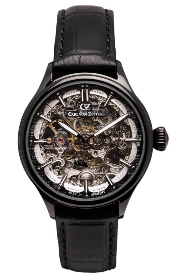 Carl von Zeyten Horbach CVZ0072BBKS Damenuhr Schwarz • Skelettuhrwerk • Automatik