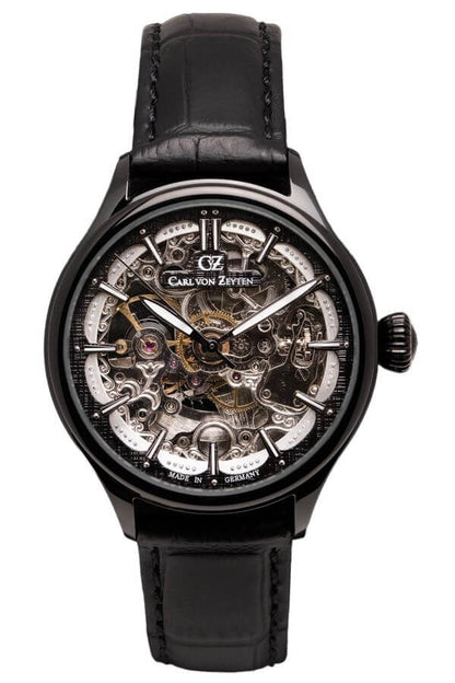 Carl von Zeyten Horbach CVZ0072BBKS Damenuhr Schwarz • Skelettuhrwerk • Automatik