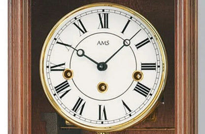 AMS Wall Clock 53x27x13 cm Wood • Mechanical 8-day movement • Westminster chime