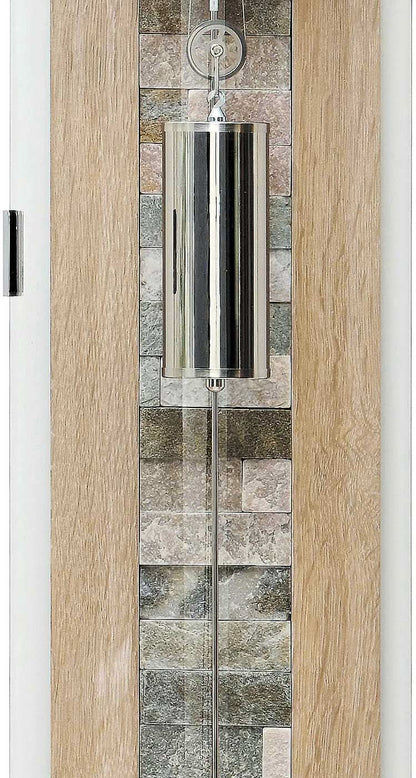 AMS Wall Clock Aluminum & Stone • Mechanical Cable Movement • Modern Style