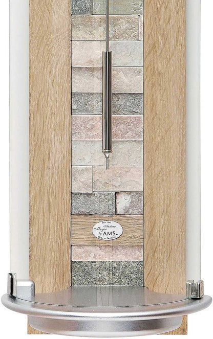 AMS Wall Clock Aluminum & Stone • Mechanical Cable Movement • Modern Style