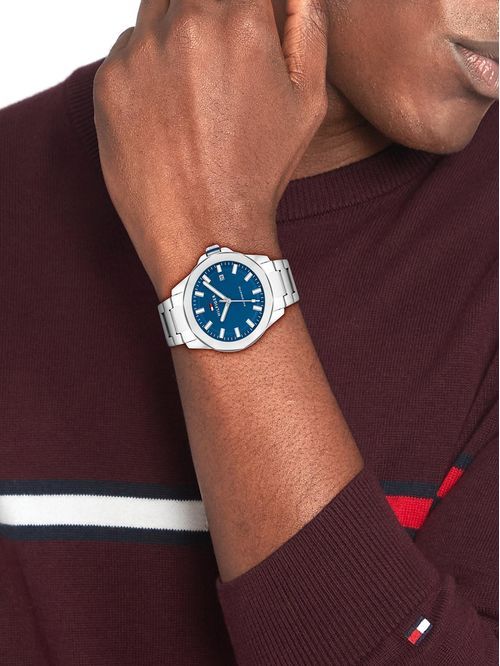 Tommy Hilfiger 1710692 Herren Armbanduhr Silber • Automatikwerk • Sichtboden, Bild 11