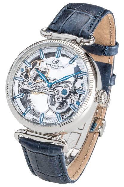 Carl von Zeyten Elzach CVZ0031WHS Herrenuhr Blau • Skelettuhrwerk • Saphirglas