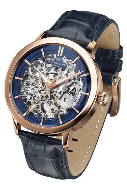 Carl von Zeyten Triberg CVZ0013RBLS Herrenuhr Blau • Skelettuhrwerk • Saphirglas