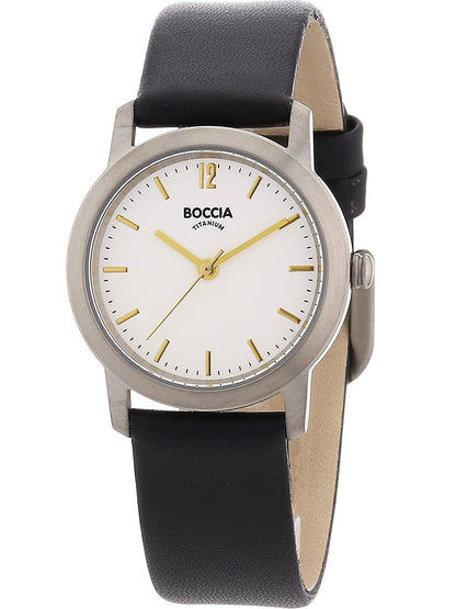 Boccia Classic 3291-02 Damen Armbanduhr Silber • Titan-Gehäuse • Mineralglas