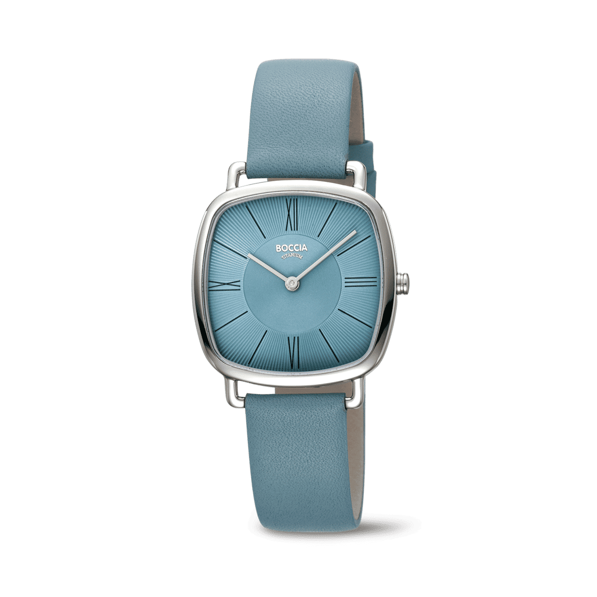 Boccia Titanium 3370-01 Damen • Titan-Gehäuse • Lederarmband