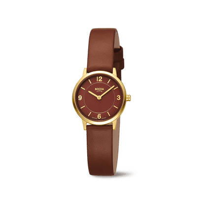 Boccia Titanium 3371-02 Damen Armbanduhr • Titan mit Goldplattierung • Saphirglas
