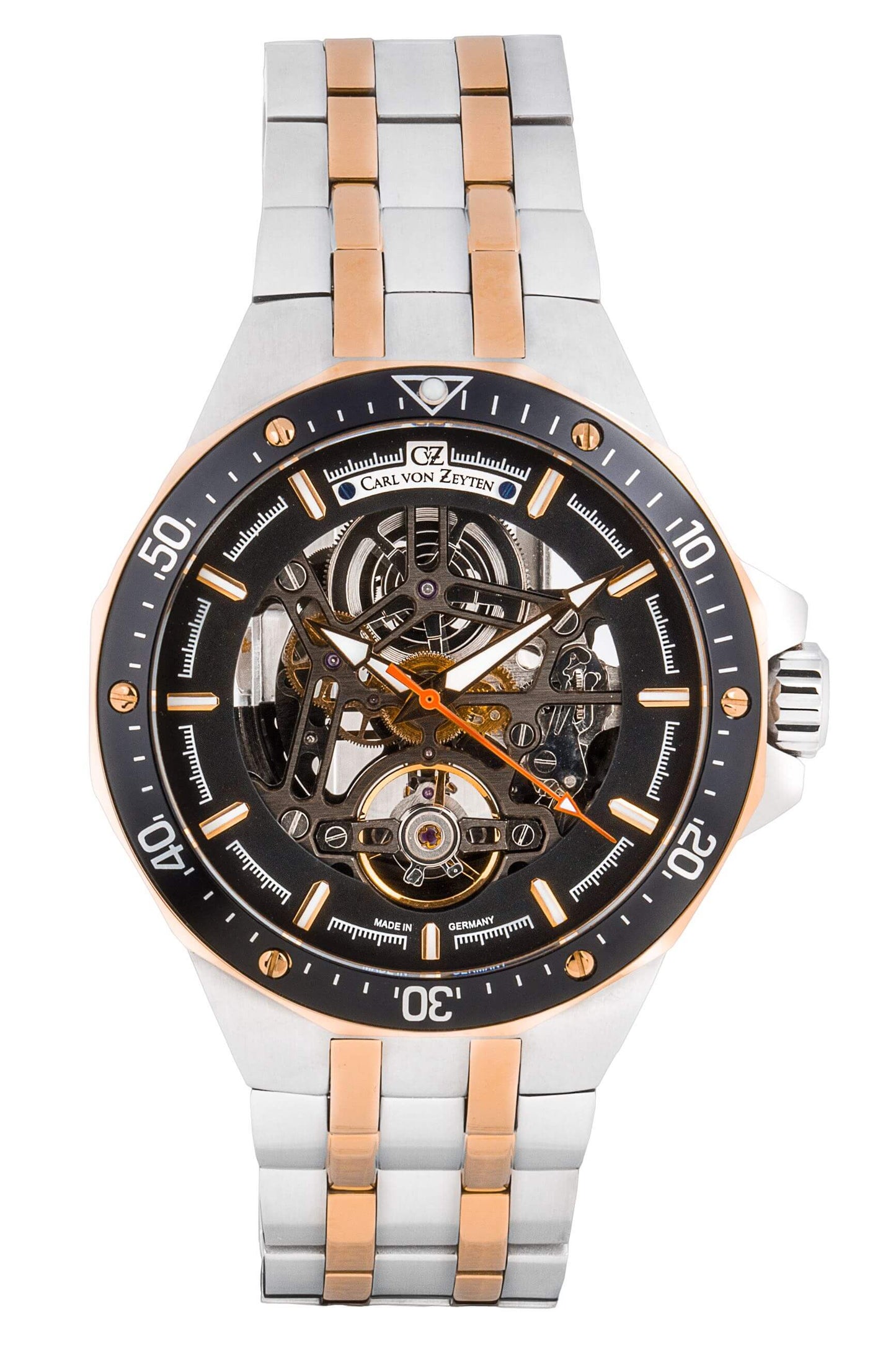 Carl von Zeyten Urberg CVZ0094BKRM Herrenuhr Bicolor Schwarz • Saphirglas • Automatikwerk