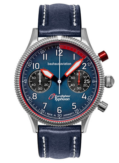 Bauhaus Aviation 2576-3 Herrenuhr Dunkelblau • Miyota Chronograph • Made in Germany