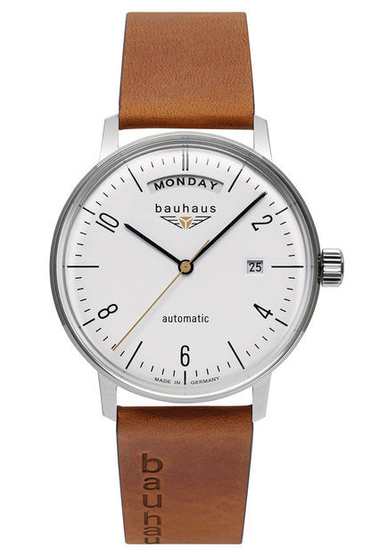 Bauhaus Pure 2070-1 Herrenuhr • Automatikwerk Kal. 8285 • Day-Date-Anzeige