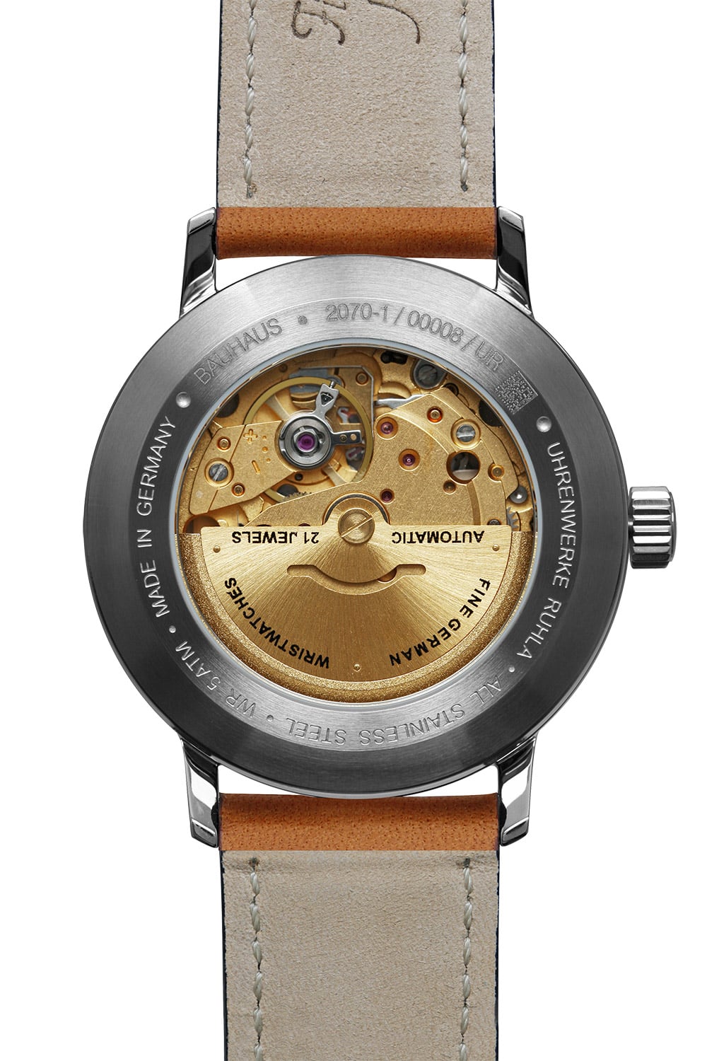Bauhaus Pure 2070-1 Herrenuhr • Automatikwerk Kal. 8285 • Day-Date-Anzeige, Bild 2