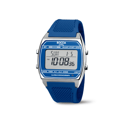 Boccia 3738-03 Herrenuhr Titanium Digital Chronograph • Titankonstruktion • Alarm & Chronograph, Bild 3