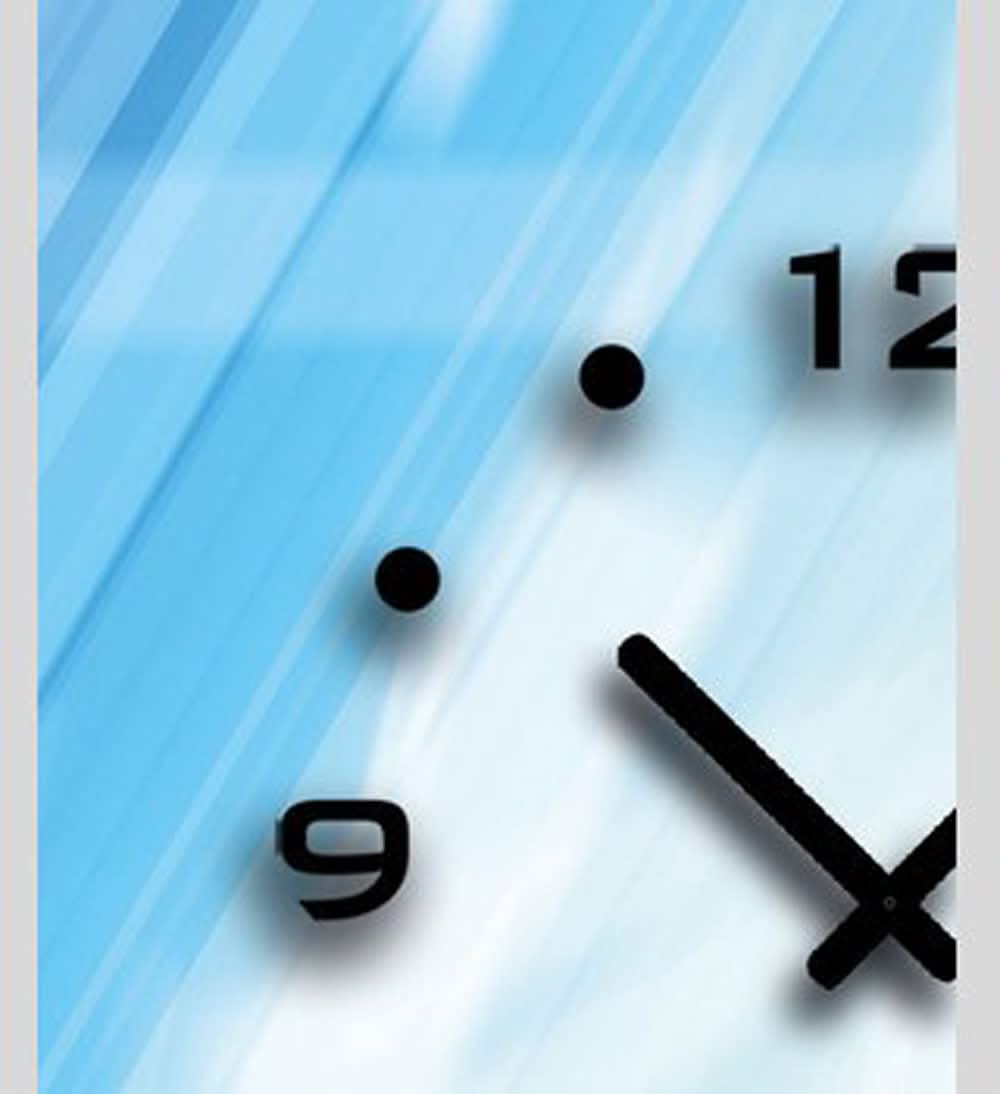 Dixtime Wall Clock 48x28 cm Aluminum • Silent Movement • Modern 3D Design