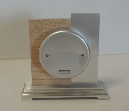 AMS Table Clock 17x3.81x16 cm Wood • Modern Radio Movement • Precise Time Display