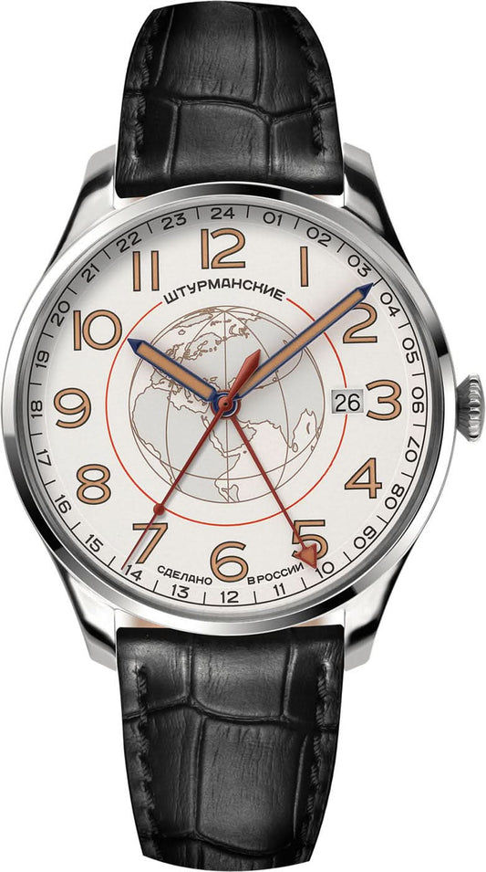 Sturmanskie Sputnik GMT 51524-1071661 Men's Watch • Legendary Space History • Authentic Retro Design