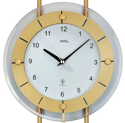 AMS Wall Clock 60x24x6 cm Metal • Radio-Controlled • Silent