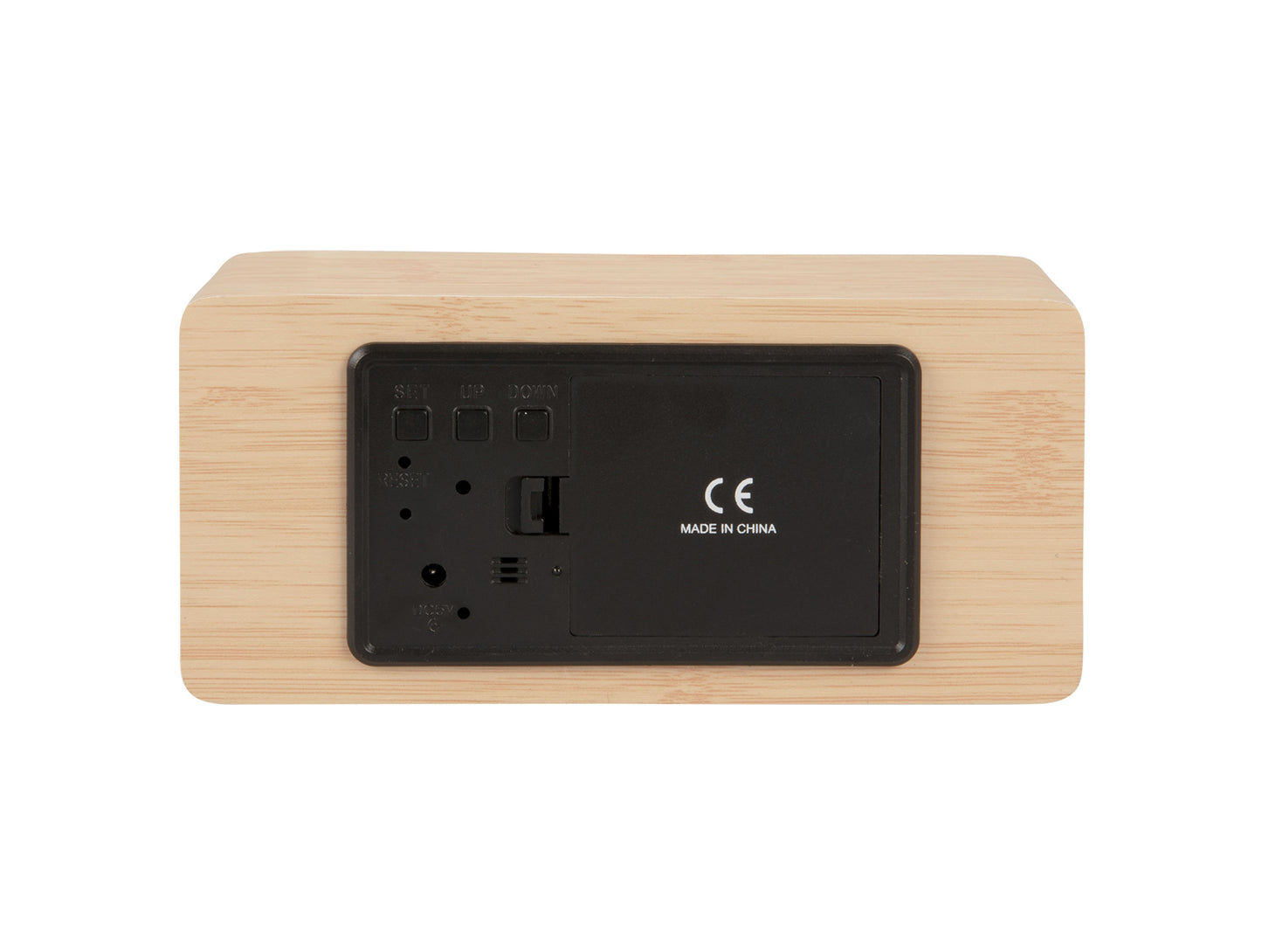 Karlsson Silver Mirror LED KA5879WD Wecker Naturholz • Netzbetrieb via USB • LED-Display mit Dimmer, Bild 5