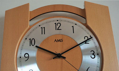 AMS Wall Clock 27 cm Ø • Precise Radio-Controlled Movement • Timeless Design