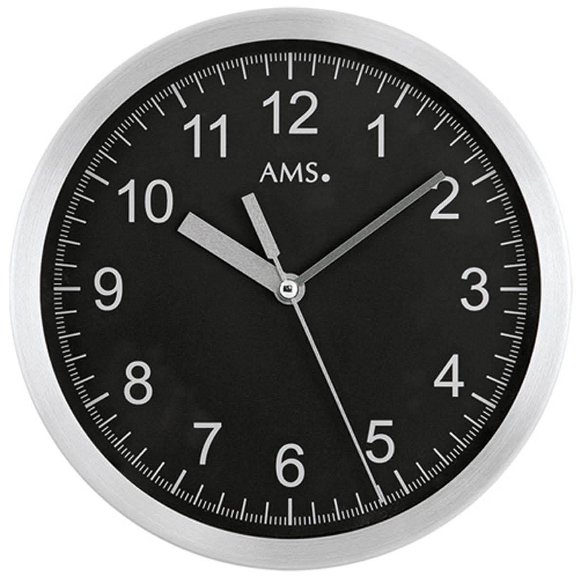 AMS Wall Clock 20x20x4 cm Aluminum • Radio-Controlled • Modern Design