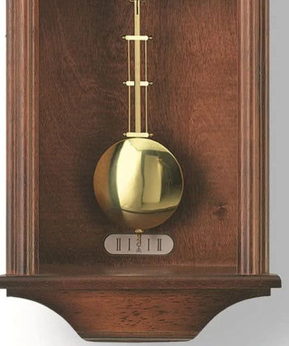 AMS Wall Clock 53x27x13 cm Wood • Mechanical 14-Day Movement • Westminster Chime