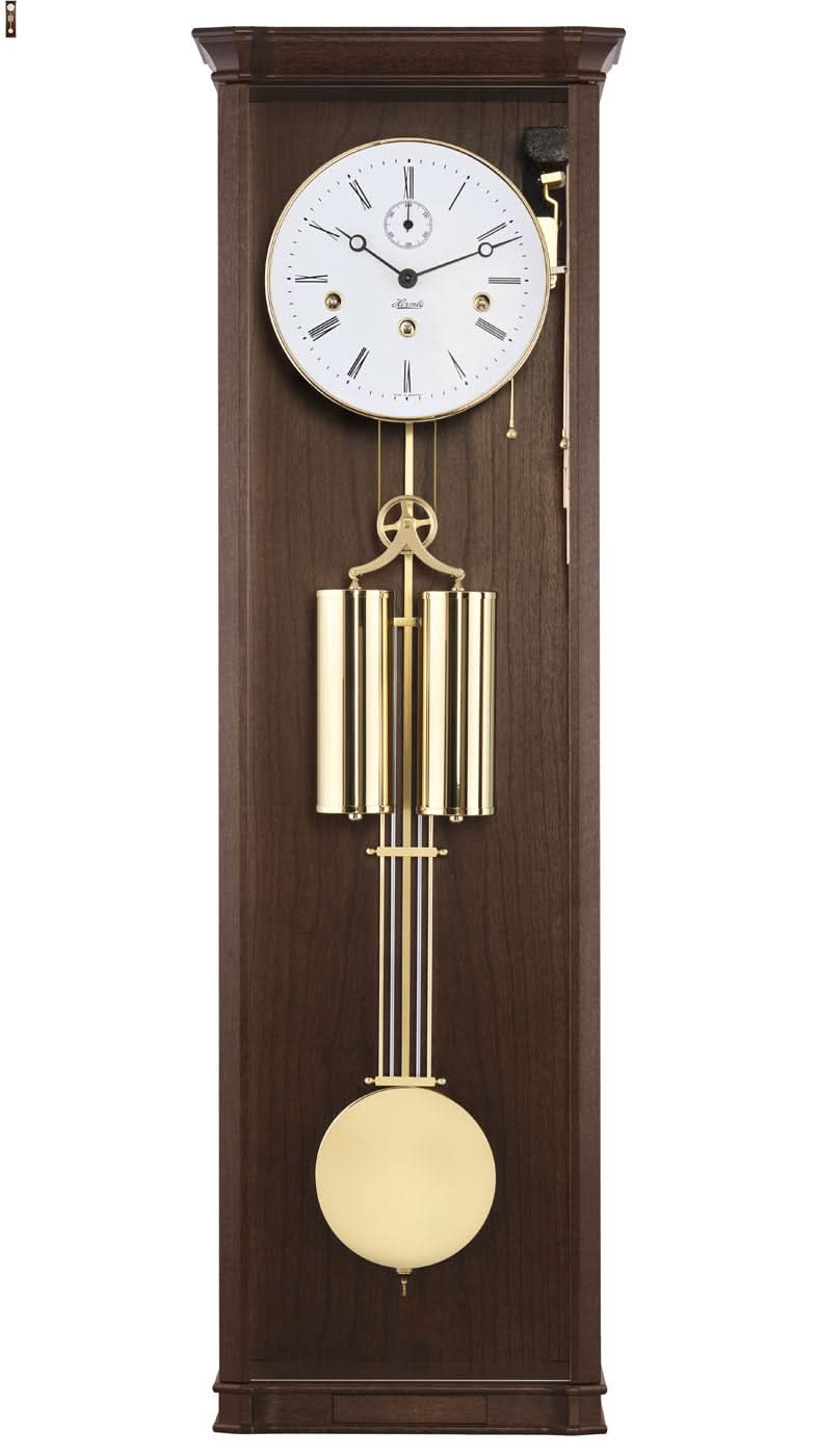 Hermle Wall Clock 87.5x25x13.5 cm Walnut • Westminster Chime • Automatic Night Shut-off