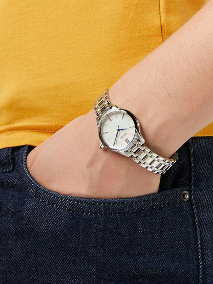 Seiko Conceptual SRZ543P1 Damenuhr Silber • Saphirglas mit Diamanten • Perlmutt-Zifferblatt, Bild 4