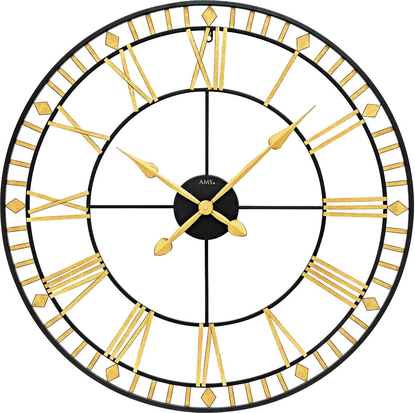 AMS Wall Clock 80 cm Ø Metal • Industrial Look • Roman Numerals