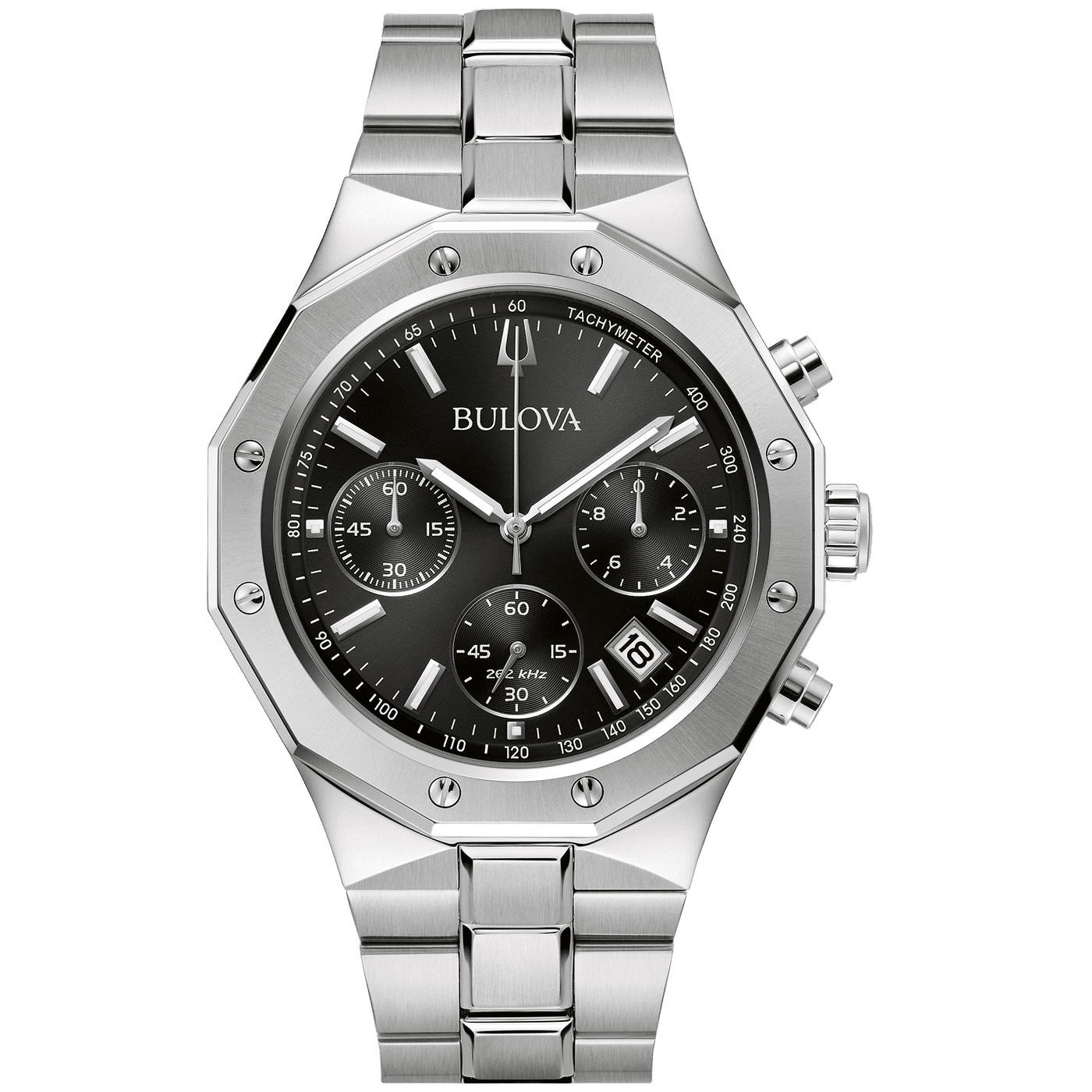 Bulova 96B410 Misc Classic Herrenuhr Schwarz • Chronograph • Edelstahlgehäuse