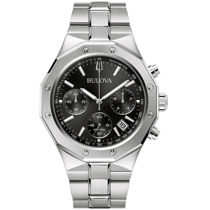 Bulova 96B410 Misc Classic Herrenuhr Schwarz • Chronograph • Edelstahlgehäuse