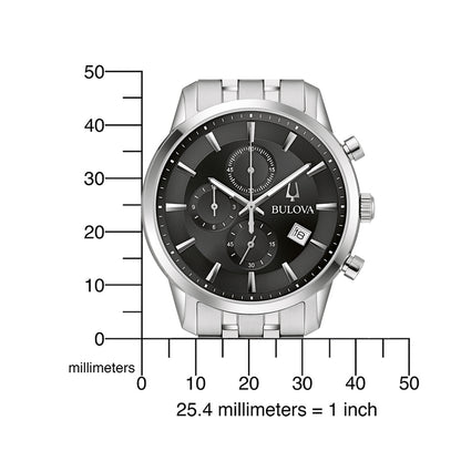 Bulova Sutton 96B412 Herrenuhr Schwarz • Chronograph • Edelstahlarmband, Bild 4