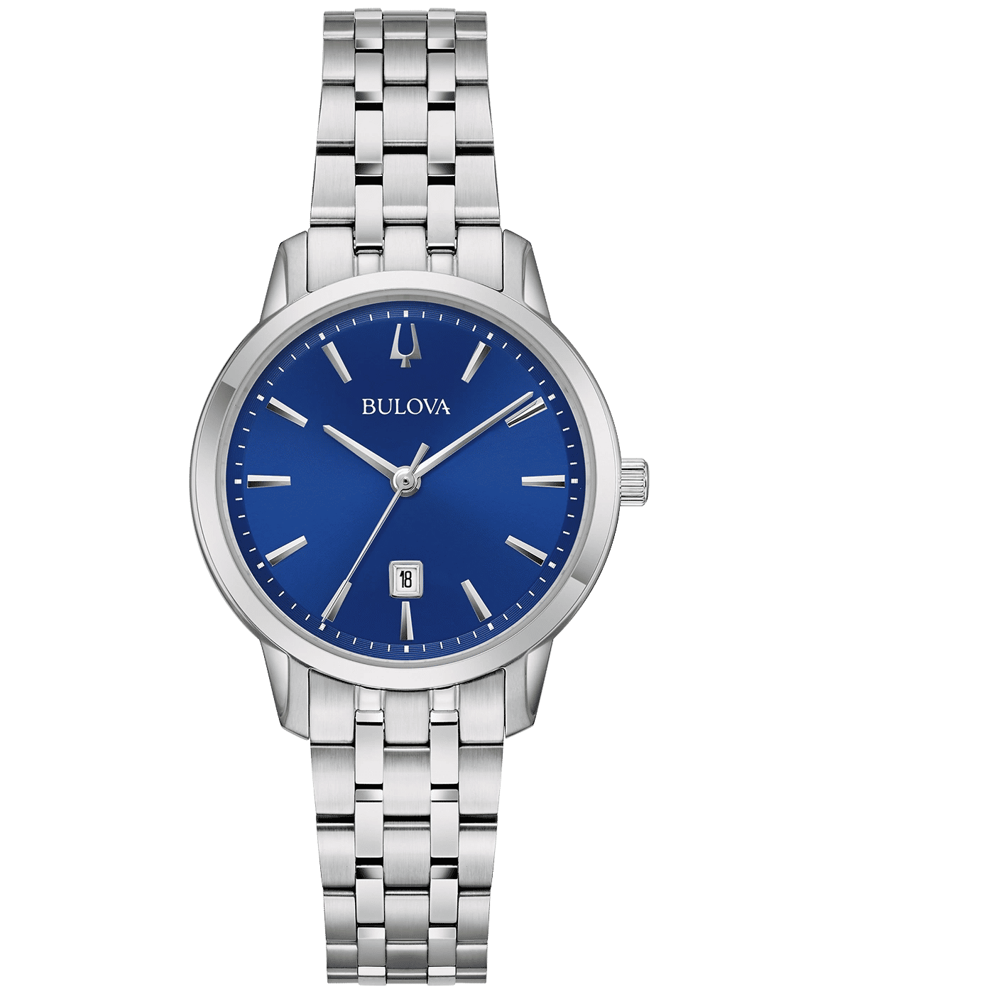 Bulova Sutton 96M166 Damenuhr Silber • Analoges Quarzwerk • Gebogenes Kristallglas