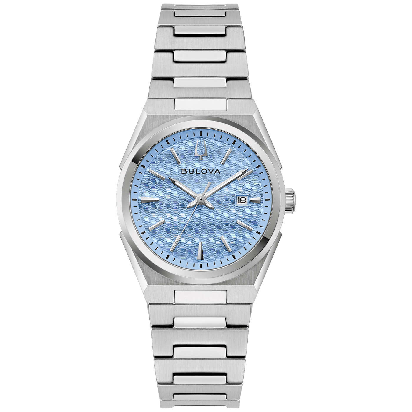 Bulova Classic 96M177 Damenuhr Blau • Quarzwerk mit Datum • Edelstahlgehäuse