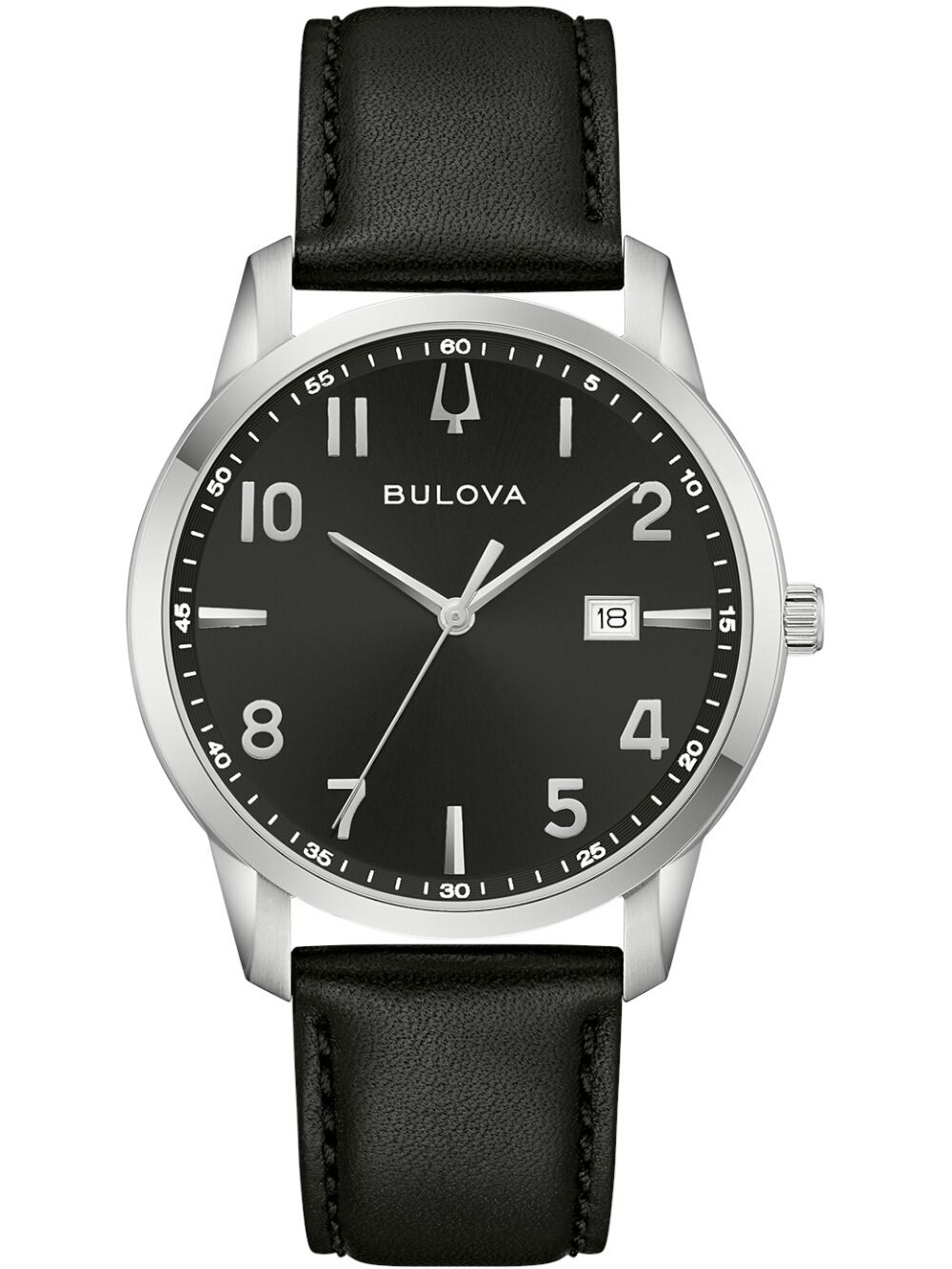Bulova Classic 96B473 Herren Armbanduhr Weiß • Quarzwerk mit Datumsanzeige • Kalbslederarmband