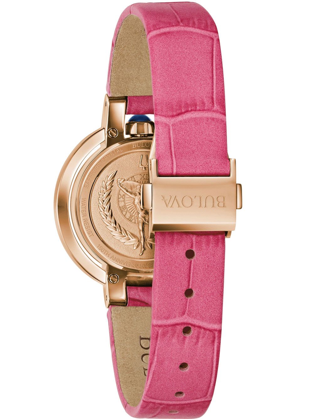 Bulova Rubaiyat 97R103 Damen Armbanduhr Roségold • Saphirglas • 42 rosa Saphire, Bild 3