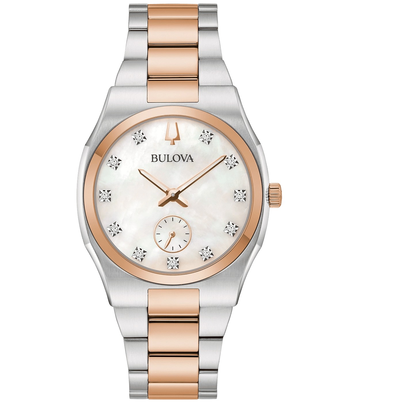 Bulova Surveyor 98P221 Damenuhr Bicolor • 11 Diamanten • Analoges Quarzwerk