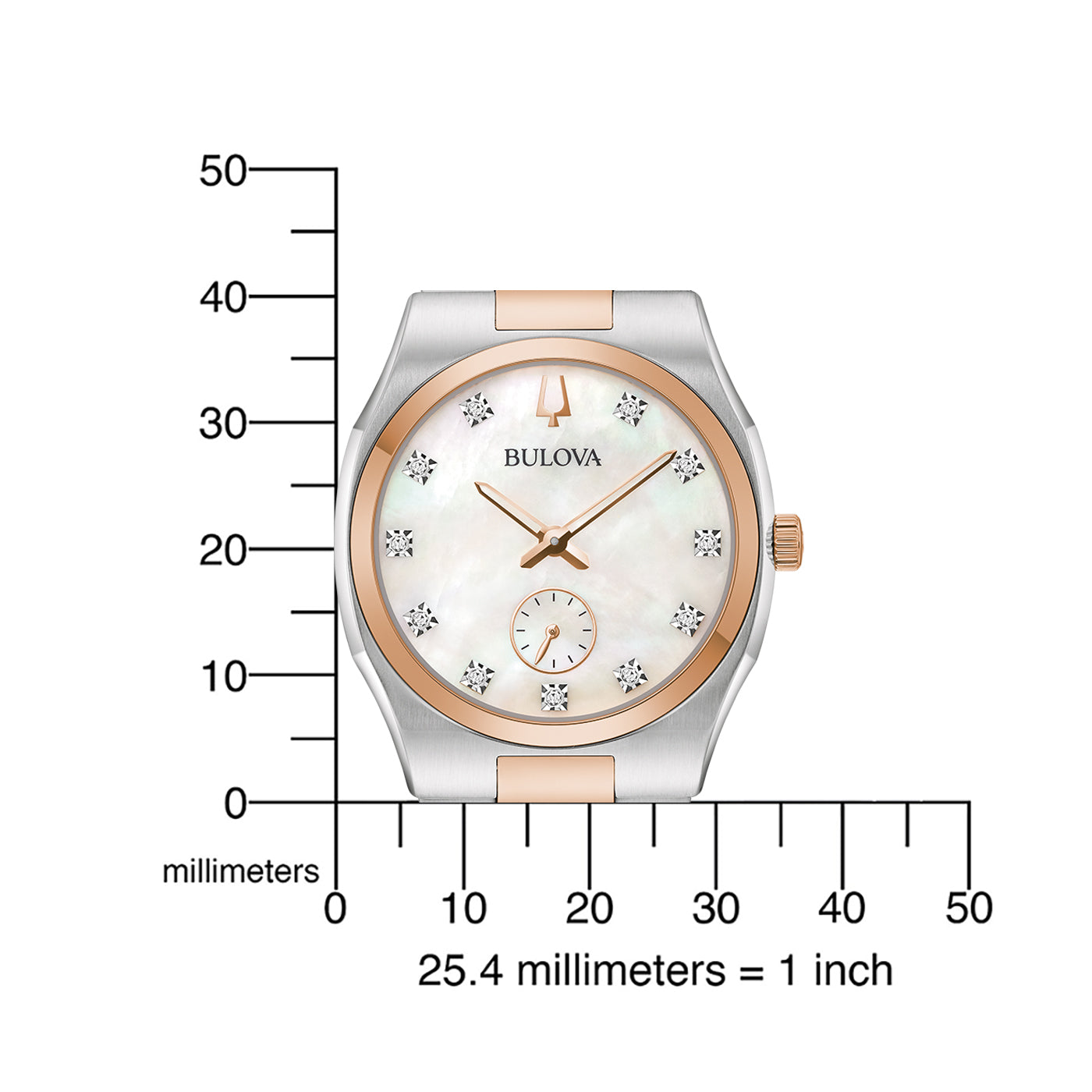 Bulova Surveyor 98P221 Damenuhr Bicolor • 11 Diamanten • Analoges Quarzwerk, Bild 4