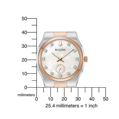 Bulova Surveyor 98P221 Damenuhr Bicolor • 11 Diamanten • Analoges Quarzwerk, Bild 4