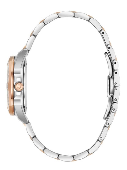 Bulova Marine Star 98R234 Damen Armbanduhr Bicolor • Saphirglas • 23 Diamant-Akzente, Bild 2