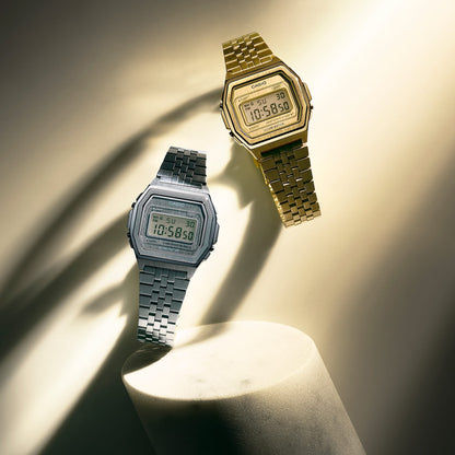 Casio Vintage A1000G-9EF Armbanduhr Gold • Vollmetallgehäuse aus Edelstahl • Super Illuminator LED, Bild 3